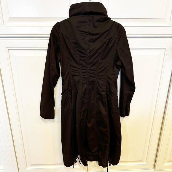 Rundholz Black Label Women’s Designer Brown Cotton Lagenlook Long Trench Coat - Picture 9 of 12